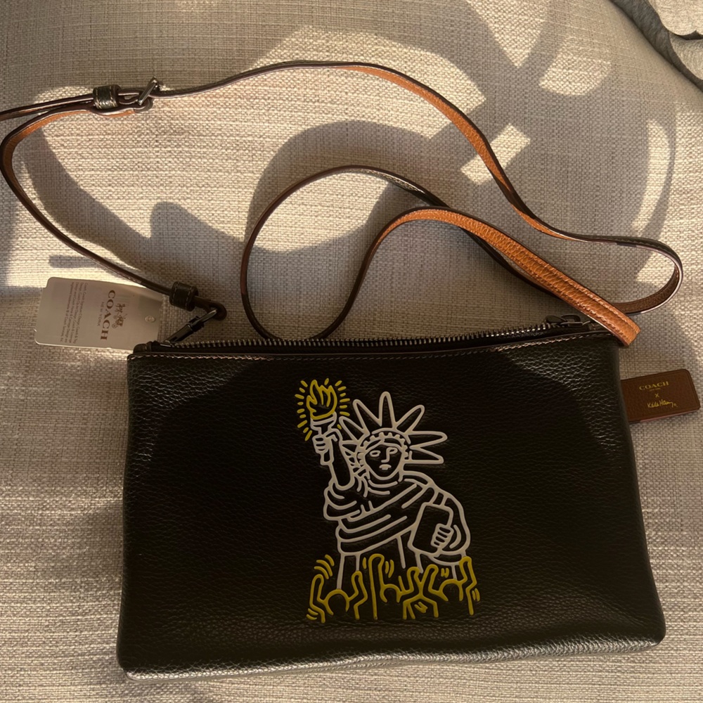 NWT Coach Keith Haring Statue of Liberty Lyla Crossbody Shoulder Bag